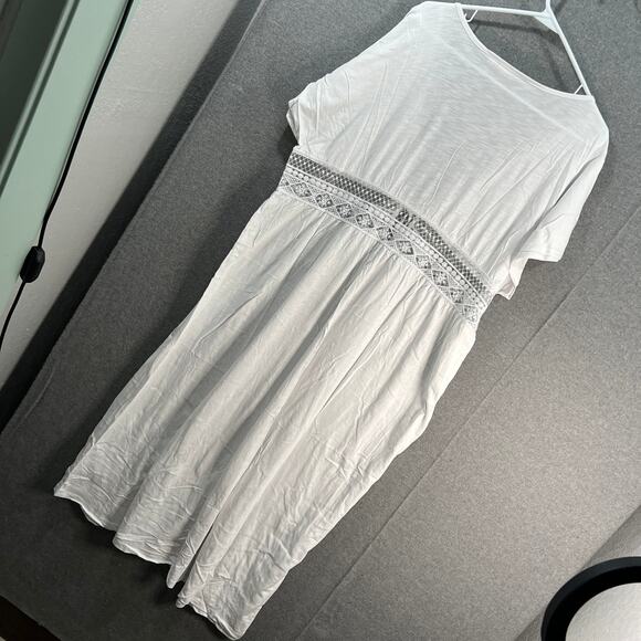 Belle Beach by Kim Gravel Petite Slub Knit Cover Up White, Petite M/L - Picture 2 of 14